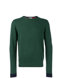 Мужской темно-зеленый свитер с круглым вырезом от Sun 68