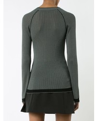 Женский темно-зеленый свитер с круглым вырезом от Misha Nonoo