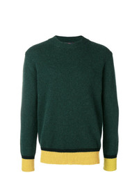 Мужской темно-зеленый свитер с круглым вырезом от The Gigi