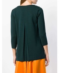 Женский темно-зеленый свитер с круглым вырезом от Roberto Collina