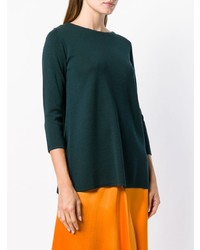 Женский темно-зеленый свитер с круглым вырезом от Roberto Collina