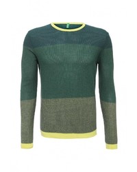 Мужской темно-зеленый свитер с круглым вырезом от United Colors of Benetton