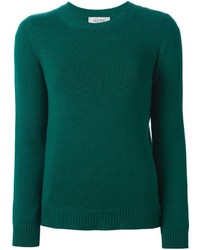 Женский темно-зеленый свитер с круглым вырезом от Valentino