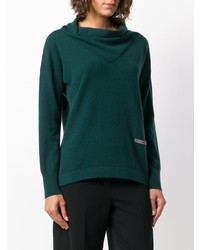 Женский темно-зеленый свитер с хомутом от Fabiana Filippi