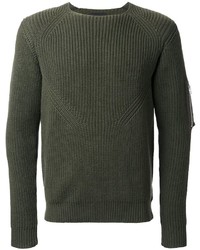 Мужской темно-зеленый свитер от 08sircus