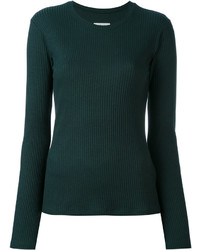 Женский темно-зеленый свитер от MM6 MAISON MARGIELA