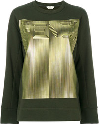 Женский темно-зеленый свитшот от Fendi