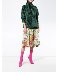 Темно-зеленый свободный свитер от Balenciaga