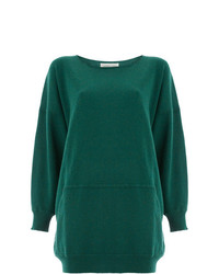 Темно-зеленый свободный свитер от Lamberto Losani