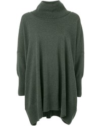 Темно-зеленый свободный свитер от N.Peal