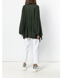 Темно-зеленый свободный свитер от P.A.R.O.S.H.