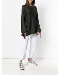 Темно-зеленый свободный свитер от P.A.R.O.S.H.