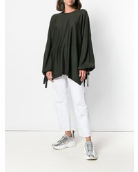 Темно-зеленый свободный свитер от P.A.R.O.S.H.