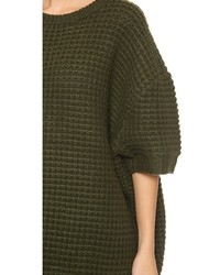 Темно-зеленый свободный свитер от Marc by Marc Jacobs