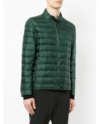 Мужской темно-зеленый стеганый бомбер от Gieves & Hawkes