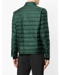 Мужской темно-зеленый стеганый бомбер от Gieves & Hawkes