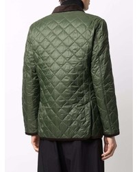 Мужской темно-зеленый стеганый пиджак от Barbour