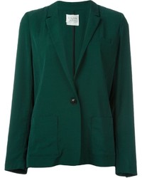 Темно-зеленый хлопковый пиджак