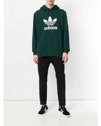 Мужской темно-зеленый худи с принтом от adidas