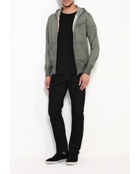 Мужской темно-зеленый худи от Gas