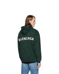 Мужской темно-зеленый худи от Balenciaga
