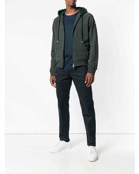 Мужской темно-зеленый худи от Moncler