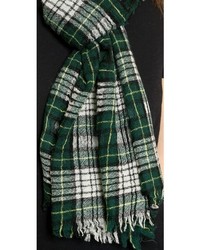 Женский темно-зеленый шарф в шотландскую клетку от Madewell