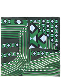 Женский темно-зеленый шарф с принтом от Fendi
