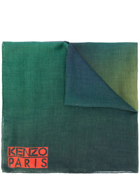 Женский темно-зеленый шарф с принтом от Kenzo