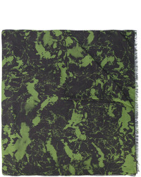 Мужской темно-зеленый шарф от Balmain