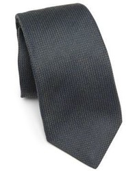 Темно-зеленый шелковый вязаный галстук