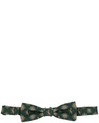 Мужской темно-зеленый шелковый галстук-бабочка с принтом от Dolce & Gabbana
