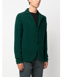 Мужской темно-зеленый шерстяной вязаный пиджак от Boglioli