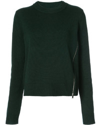 Женский темно-зеленый шерстяной вязаный свитер от Proenza Schouler