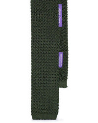 Темно-зеленый шерстяной галстук