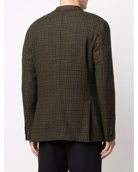 Мужской темно-зеленый шерстяной двубортный пиджак от Boglioli