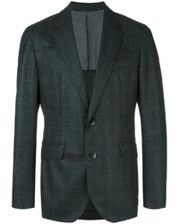 Мужской темно-зеленый шерстяной пиджак в шотландскую клетку от Hackett