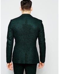 Мужской темно-зеленый шерстяной пиджак от Asos