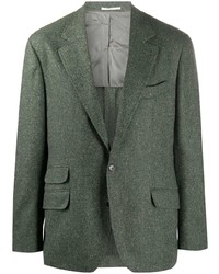 Мужской темно-зеленый шерстяной пиджак от Brunello Cucinelli