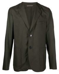 Мужской темно-зеленый шерстяной пиджак от Officine Generale
