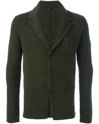 Мужской темно-зеленый шерстяной пиджак от Roberto Collina