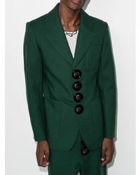 Мужской темно-зеленый шерстяной пиджак от Pronounce