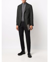 Мужской темно-зеленый шерстяной пиджак от Canali