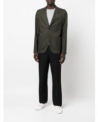 Мужской темно-зеленый шерстяной пиджак от Officine Generale