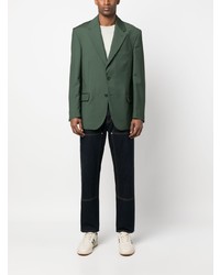 Мужской темно-зеленый шерстяной пиджак от Paura