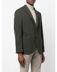 Мужской темно-зеленый шерстяной пиджак от Boglioli