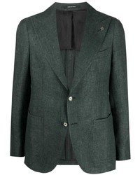 Мужской темно-зеленый шерстяной пиджак от Tagliatore