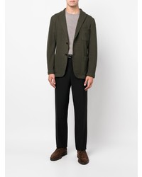 Мужской темно-зеленый шерстяной пиджак от Boglioli