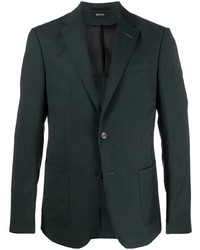 Мужской темно-зеленый шерстяной пиджак от Z Zegna