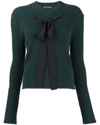 Темно-зеленый шерстяной свитер